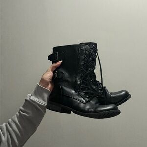 Black Leather Women's Boots
